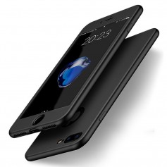 iPhone 8+/7+ Plus Soft Gel Ultradunne schokbestendige Hybrid 360 TPU Case - Zwart