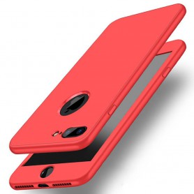 iPhone 8+/7+ Plus Soft Gel Ultradunne schokbestendige Hybrid 360 TPU Case - Rood
