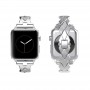 Apple Watch 1/2/3 42mm Horloge Band - Armband Rvs Roestvrij Staal Ruit Ontwerp - Inclusief Adapter - Zilver