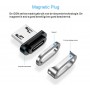 DrPhone iCON Series - Qualcomm 3.0 - Magnetische MICRO USB Oplaadkabel + Datakabel Micro USB Sterkste Magneet - Eclipse Zwart