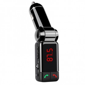 DrPhone BC3 - 5 in 1 Universele Draadloze Bluetooth Handsfree-carkit met FM transmitter/ AUX ingang/ SD + micro usb kaart