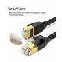 DrPhone Ethernetkabel CAT6 Platte RJ45 Lan Netwerk - 1Gbps (1000 Mbps) - 10 Meter - Zwart