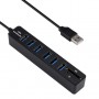 DrPhone 6 Poorten USB 2.0 Combo Hub Splitter Multi USB 3.1 poorten met Ondersteuning van SD / TF Kaartlezer - 480 Mbps