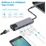 DrPhone 5 in 1 Multiport Type-C Hub - Hdmi 4K - 1x Gigabit(1000M) Ethernet - 2 x USB 3.0 - USB C Powerdelivery/Thunderbolt