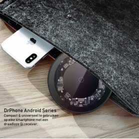 DrPhone - Android Series - Draadloze Qi Snellader - Oplader - Wireless Charger Smartphones - Mobiele Telefoon Lader