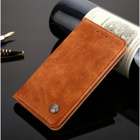 DrPhone LG G7 ThinQ Flip Cover â Kaart Case met briefvak [Stand functie] PU Lederen Portemonnee Case - Vintage Book