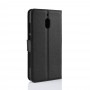 DrPhone Nokia 2.1 Flipcover - Bookcase - Luxe booktype PU Lederen Portemonnee Case â Wallet Case met Kickstand â Zwart