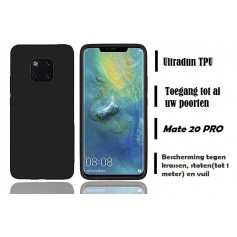 DrPhone Mate 20 PRO siliconen hoesje - TPU case - Ultra dun flexibele hoes - Zwart