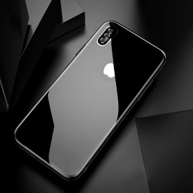 DrPhone iPhone X / XS Back Glas 4D Volledige Achterkant Glazen Dekking Full coverage Curved Edge Frame Tempered glass