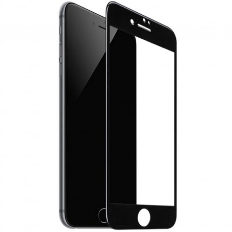 DrPhone iPhone 7/8 Glas 4D Volledige Glazen Dekking Full coverage Curved Edge Frame Tempered glass Zwart - Official