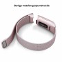 DrPhone Fitbit Charge 3 / Charge 3 SE Magnetische Milanese Armband - RVS Horlogeband - Maat L - Rosegold