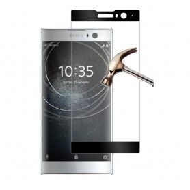 DrPhone XA2 Glas 4D Volledige Glazen Dekking Full coverage Curved Edge Frame Tempered glass Zwart - Official DrPhone