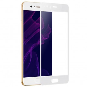 DrPhone Huawei P10 Glas 4D Volledige Glazen Dekking Full coverage Curved Edge Frame Tempered glass Wit - Official