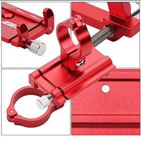 DrPhone Fiets/Motor houder/Moto G Series - Aluminium - Verstelbare Mobiele Telefoonhouder - Stevige bevestiging - Zwart