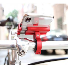 DrPhone Fiets/Motor houder/Moto G Series - Aluminium - Verstelbare Mobiele Telefoonhouder - Stevige bevestiging - Zwart
