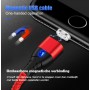 DrPhone Echo Series - 2 Meter Magnetische Micro-USB 3A oplaadkabel - Snellader - Reversible Nylon gevlochten Kabel