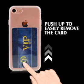 DrPhone-  iPhone 7 hoesje - TPU Ultra Kaart Dun Slim Case Transparant
