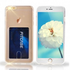 DrPhone- iPhone 7/8 hoesje - TPU Ultra Kaart Dun Slim Case Transparant