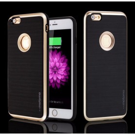 MOTOMO - iPhone 7+ Plus hoesje - 3 in 1 luxe hybrid case - TPU - slim case - design armor shockproof case - goud +