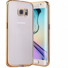 Samsung S7 Hoesje TPU Ultradun Kleur Goud + Autolader