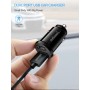 DrPhone Invisible 5V 2.4A USB Auto Oplader + 1 Meter Type C Oplaadkabel USB-C - HUAWEI Mate 20 Pro, Mate 20 Lite, Mate