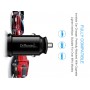 DrPhone Invisible 5V 2.4A USB Auto Oplader + 1 Meter Type C Oplaadkabel USB-C - Samsung Galaxy S10 , 10E, S10 + , Plus ,