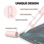 DrPhone Stylus Pencil Siliconen Case – Geschikt voor Apple Pencil 2 – Beschermhoes – Ultra-Dun – Anti-Slip – Creme