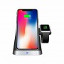 DrPhone LEVEL 3 in 1-Draadloze Oplader Stand Geschikt Voor Smartphone, Apple Watch Serie 4/3/2/1 en Airpods