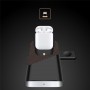 DrPhone LEVEL 3 in 1-Draadloze Oplader Stand Geschikt Voor Smartphone, Apple Watch Serie 4/3/2/1 en Airpods