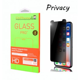 DrPhone iPhone X/XS Privacy Tempered Glass Screenprotector - Anti-Spy Glas - Glazen Screenprotector