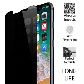 DrPhone iPhone X/XS Privacy Tempered Glass Screenprotector - Anti-Spy Glas - Glazen Screenprotector