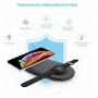 DrPhone Compaq - 2 in 1 Draadloze QI Lader voor o.a. Apple Watch 5 / 4 + iPhone 11 – 10W Lader - Wit
