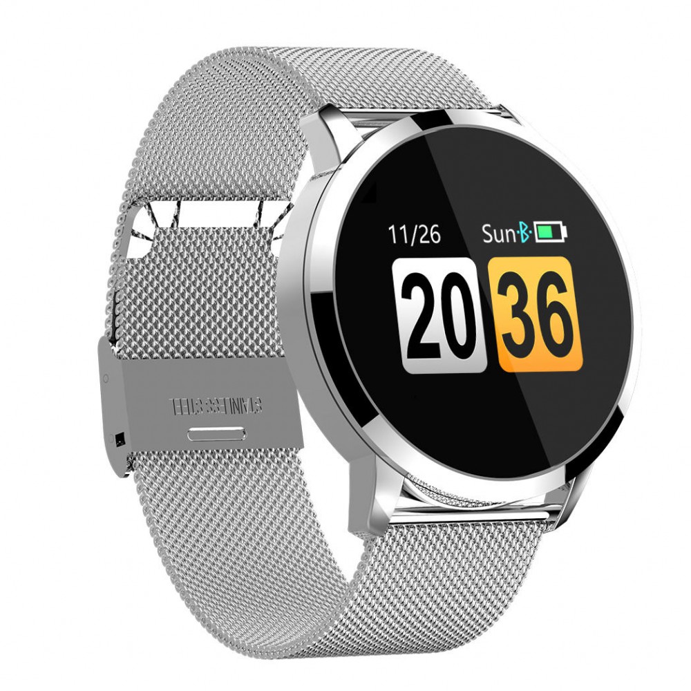 Soms soms nood Zullen DrPhone DQ Sport Smartwatch – Stappenteller – Touch OLED 0.95 inch –  Fitness horloge – Waterdicht IP67 – Notificaties - Zilver