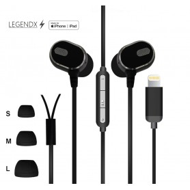 DrPhone LEGENDX - MFI Gecertificeerde In-Ear Oordoppen met Apple Lightning - Microfoon - Bediening + Siri - iPhone / iPad