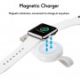 DrPhone D2 - Draagbaar Apple Watch Lader - iWatch Oplader - Sleutelhanger - Apple Watch 1 / 2 / 3 / 4 Apple Watch Nike - Wit