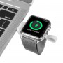 DrPhone D2 - Draagbaar Apple Watch Lader - iWatch Oplader - Sleutelhanger - Apple Watch 1 / 2 / 3 / 4 Apple Watch Nike - Wit