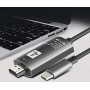 DrPhone USB-C naar HDMI Adapterkabel - 4K 60Hz -1080P HD HDTV Adapter - Geschikt voor o.a MacBook Pro 2017 / Galaxy S9/ Note 9..