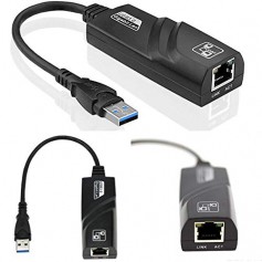 DrPhone USB 3.0 Ethernet-adapter – HUB- Gigabit LAN - RJ45 Netwerk Internet Snelheid 10/100/1000 Mbps - Zwart