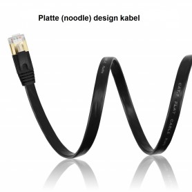 DrPhone Ethernetkabel - CAT7 RJ45 LAN - Internetkabel tot 600 MHz - Plat ontwerp - 1 Meter