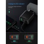 DrPhone HALO - 9V Thuislader - Adapter - Snel Lader Intelligente LED – Reislader - Voor Samsung / Apple iPhone / Huawei - Zwart
