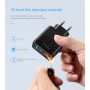 DrPhone HALO - 9V Thuislader - Adapter - Snel Lader Intelligente LED – Reislader - Voor Samsung / Apple iPhone / Huawei - Zwart