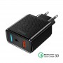 DrPhone HALO - 9V Thuislader - Adapter - Snel Lader Intelligente LED – Reislader - Voor Samsung / Apple iPhone / Huawei - Zwart