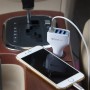DrPhone QC5 Pro - 4 Poorten USB Lader - 12V - 3.1A 4 Poort Car Charger – Auto Oplader - Voor Tablets / Smartphones - Wit