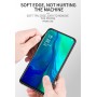DrPhone Samsung A80 Stoffen Hoes - TPU-bumper - Schokbestendig - Anti-vingerafdruk - Antislip - Zwart