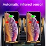 DrPhone Smart Sensor V2 Autohouder- Draadloze Qi Oplader – Infrarood - 360 graden rotatie + DrPhone QC 3.0 Adapter - Zilver