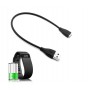 DrPhone Fitbit Charge HR USB Oplaadkabel - Externe Lader - Laadkabel USB Lader - 21 cm lang - Zwart