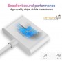 DrPhone Dual Lightning Splitter - Audio & Charge Adapter - Tegelijk opladen en audio beluisteren - Data transfer - Wit