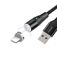 DrPhone Magnetische 360 Lightning 3A USB-kabel - Snel opladen + Dataoverdracht met LED indicator