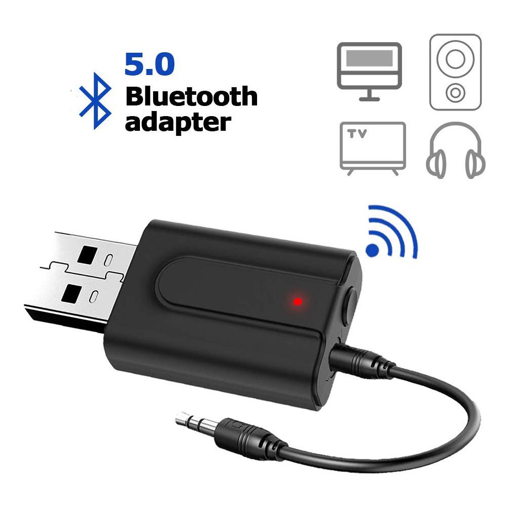 DrPhone 2 in 1 USB Bluetooth-adapter 5.0 + EDR - Bluetooth-zender Ontvanger Draadloze audio-