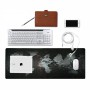 DrPhone Gaming Muismat / Mat met Glad oppervlak en Gestikte randen - Antislip - (Wereldkaart) - 80cm L* 30 cm B